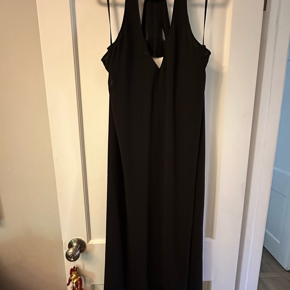 BCBG Elegant Black Halter Dress